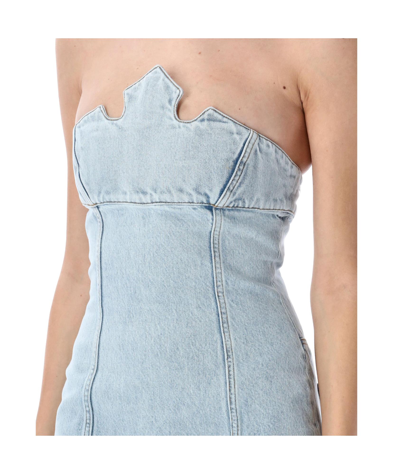 Coperni Mini Denim Dress in Blue | Lyst