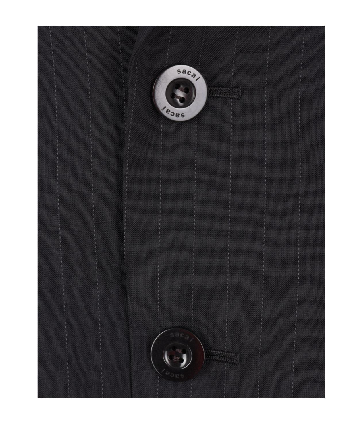 sacai Chalk Stripe / Glencheck Vest ジレ Sacai Chalk Stripe Vest in Black | Lyst