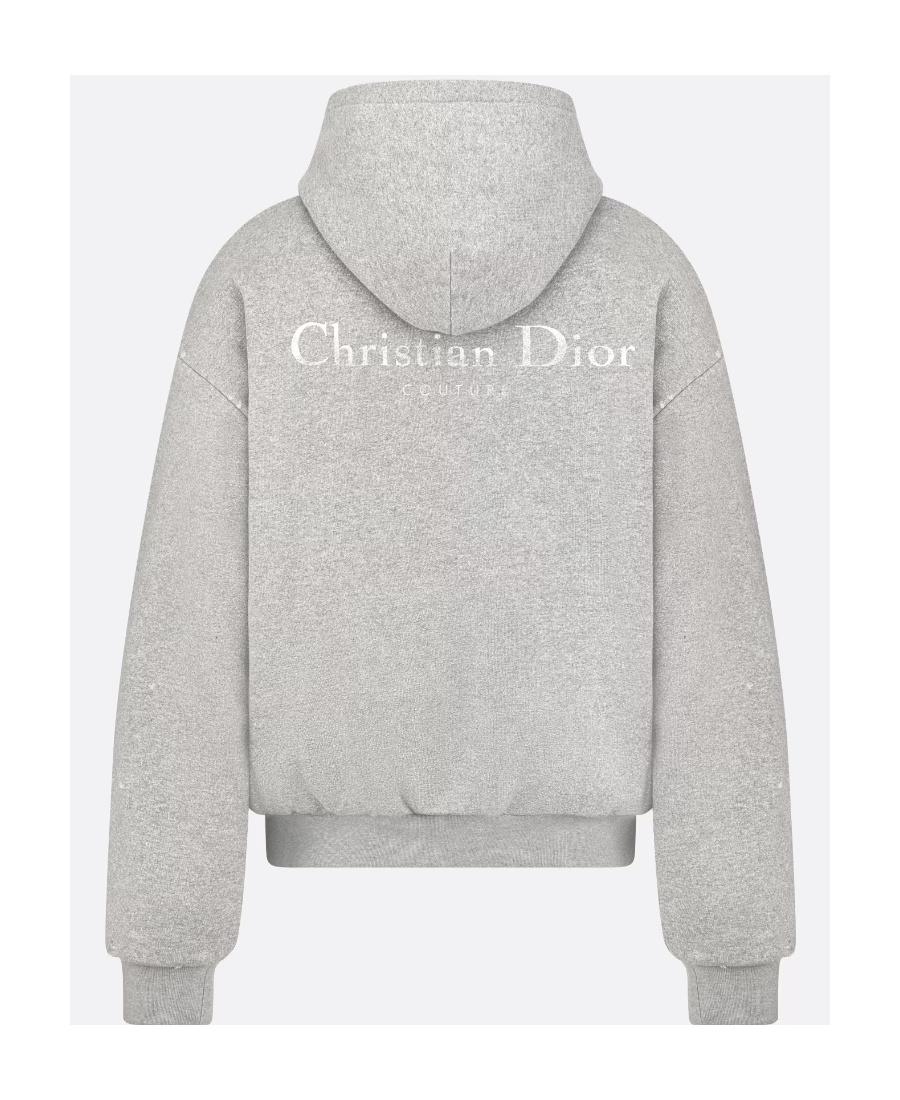 Dior Christian Couture Hooded Sweatshirt in Gray for Men | Lyst