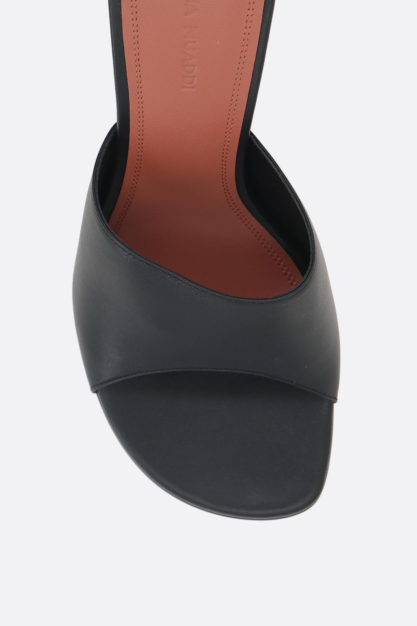 サンダル・ミュール AMINA MUADDI Black Leather Taylor Mules AMINA MUADDI Taylor cotton mules | NET-A-PORTER