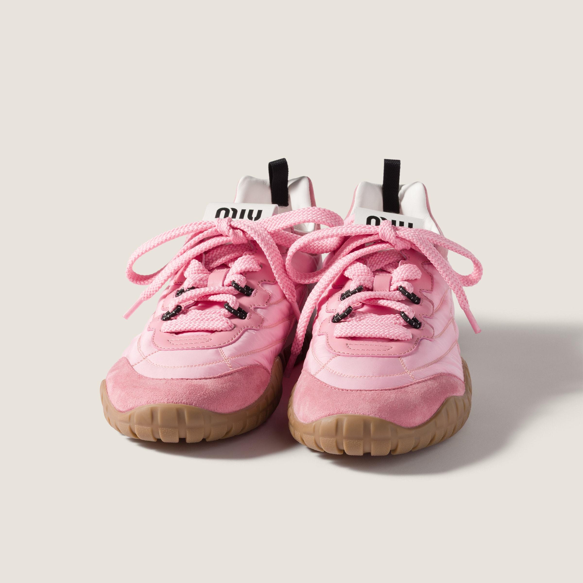 【MIUMIU】Women Sneakers Miu Miu Women's Frayed Denim Ivory Low Top Sneakers & Trainers