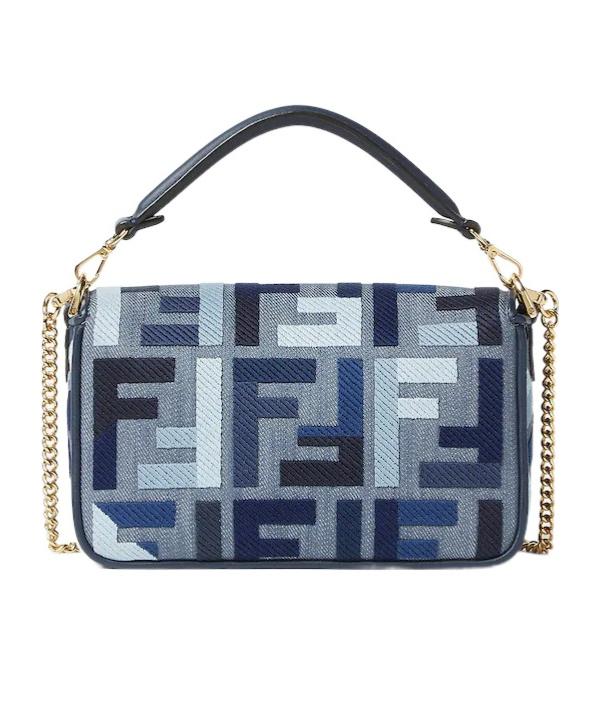 Fendi Baguette Ff Embroidered Mini Tote Bag in Blue | Lyst Fendi Baguette Ff Embroidered Mini Tote Bag in Blue | Lyst