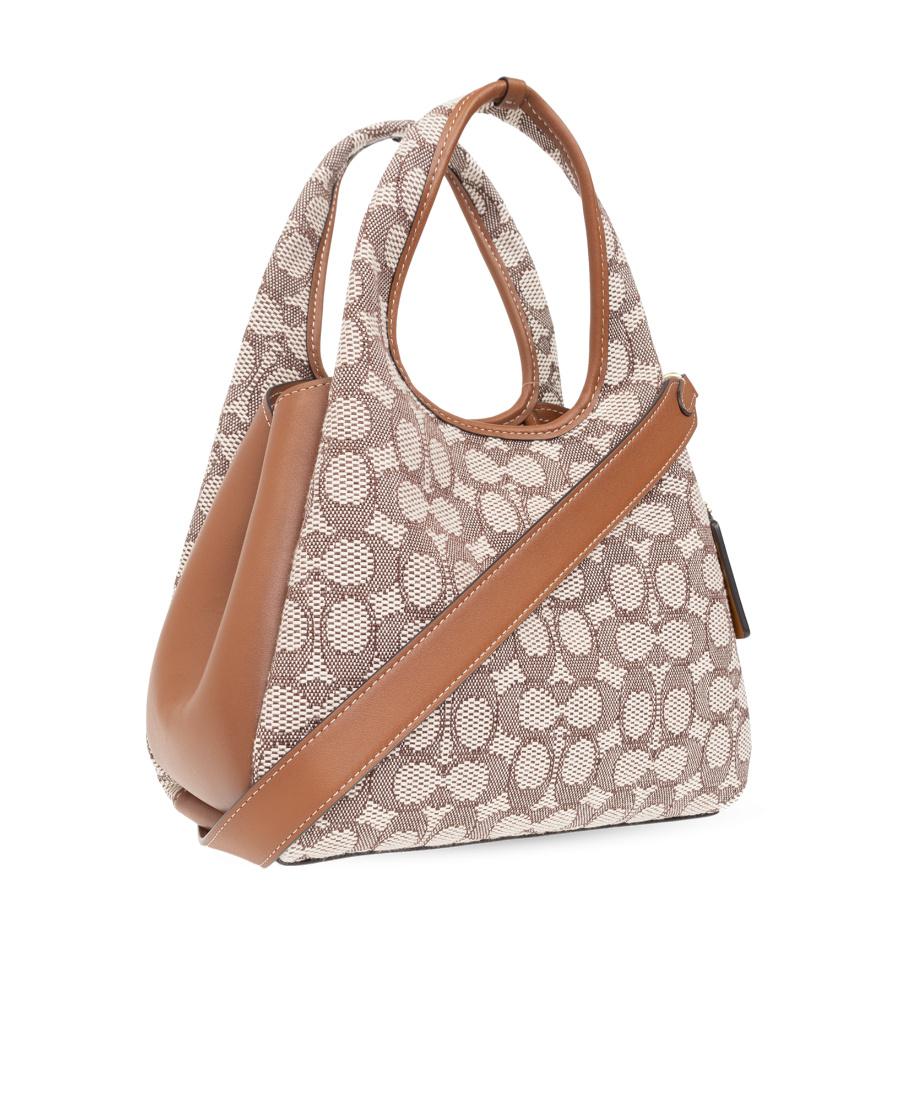 COACH Hadley Monogram-Jacquard Leather Bag in Pink Lyst