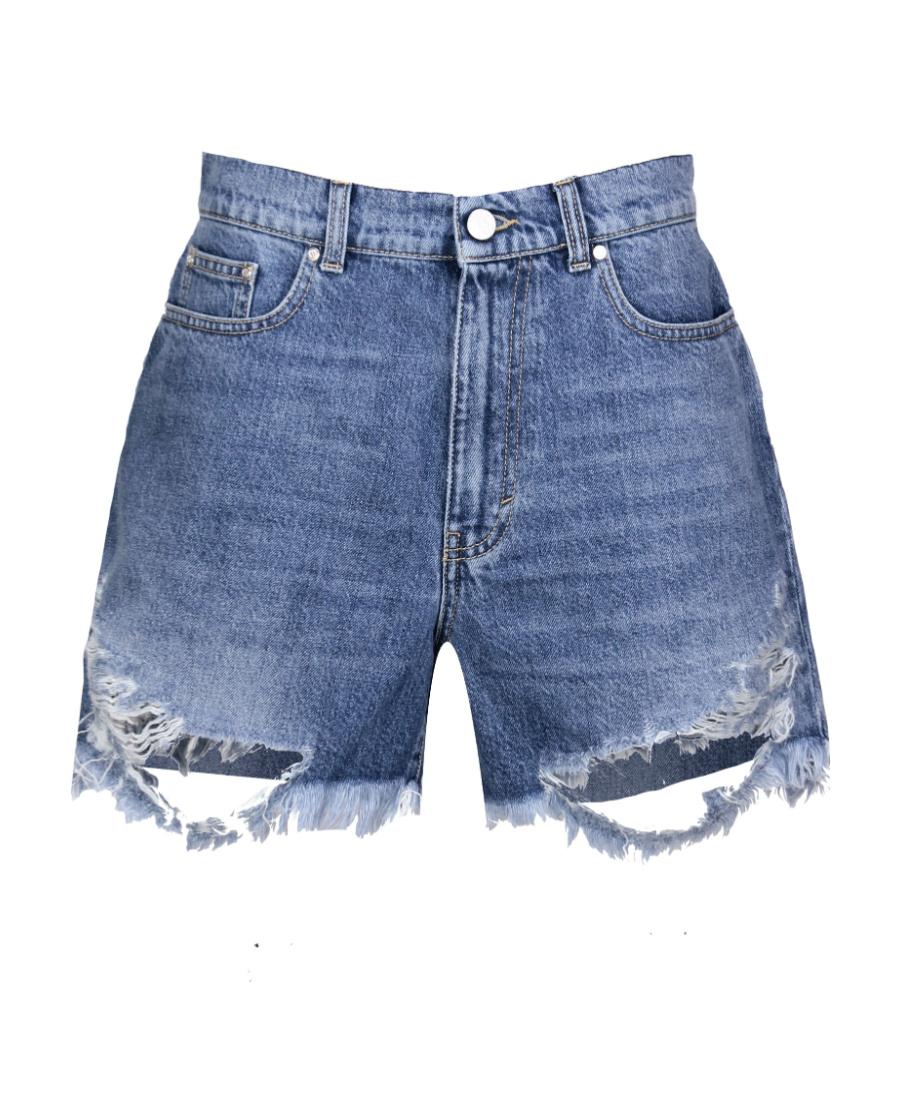 ショートパンツ STELLA MCCARTNEY Woman Short Denim 6D01073SPH06 4405 Stella McCartney Textured Denim Shorts | Blue | FARFETCH