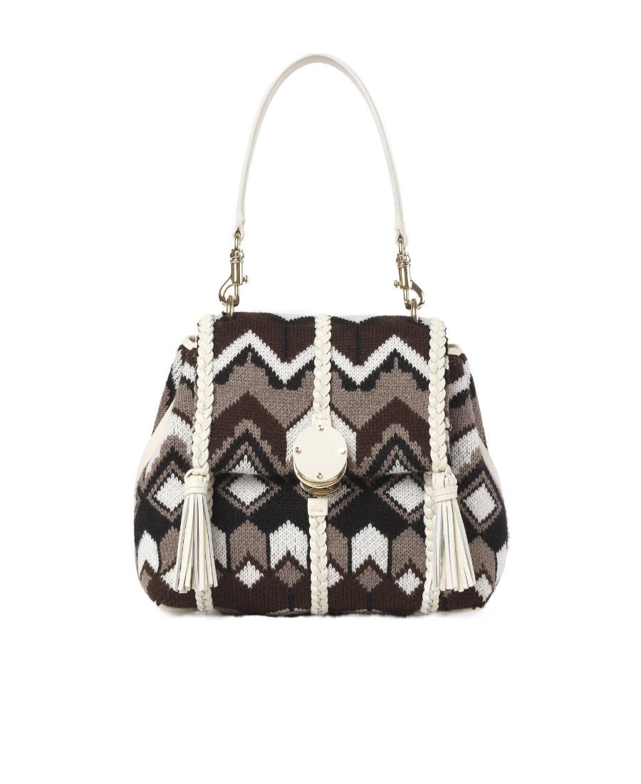 直営店‐Chloe‐ SALE! Penelope フラップバッグ ミディアム CHLOE Box Calfskin Medium Penelope Top Handle Bag Black