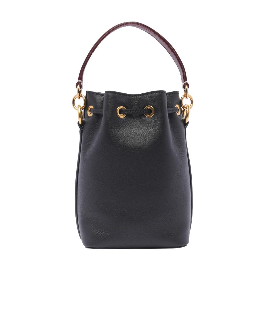 Bally - Black Leather Bucket Bag w/ Gold B Detail Bally vintage leather bucket bag - Gem main image 4