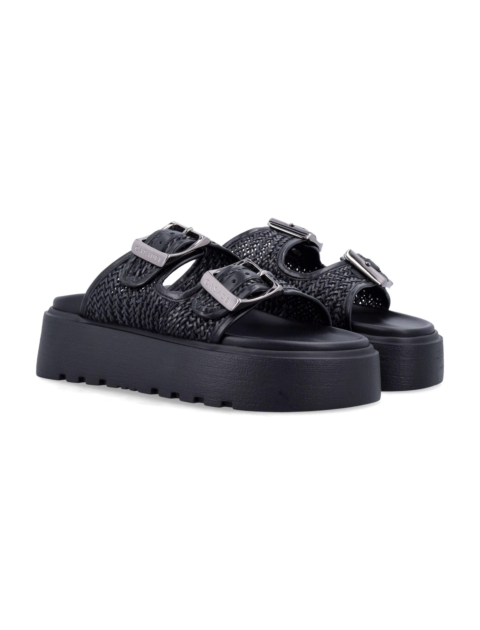 サンダル・ミュール CASADEI 1L497P100MC05969000 Sandals Black Flat sandal Nero Casadei - Le Follie Shop