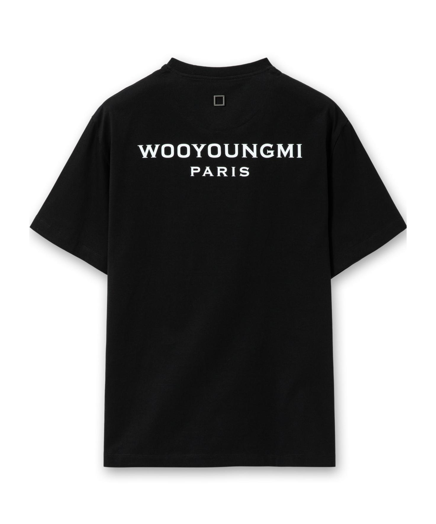 WOOYOUNGMI メンズ 半袖Tシャツ W251TS01714W White Front Logo T-Shirt - WOOYOUNGMI