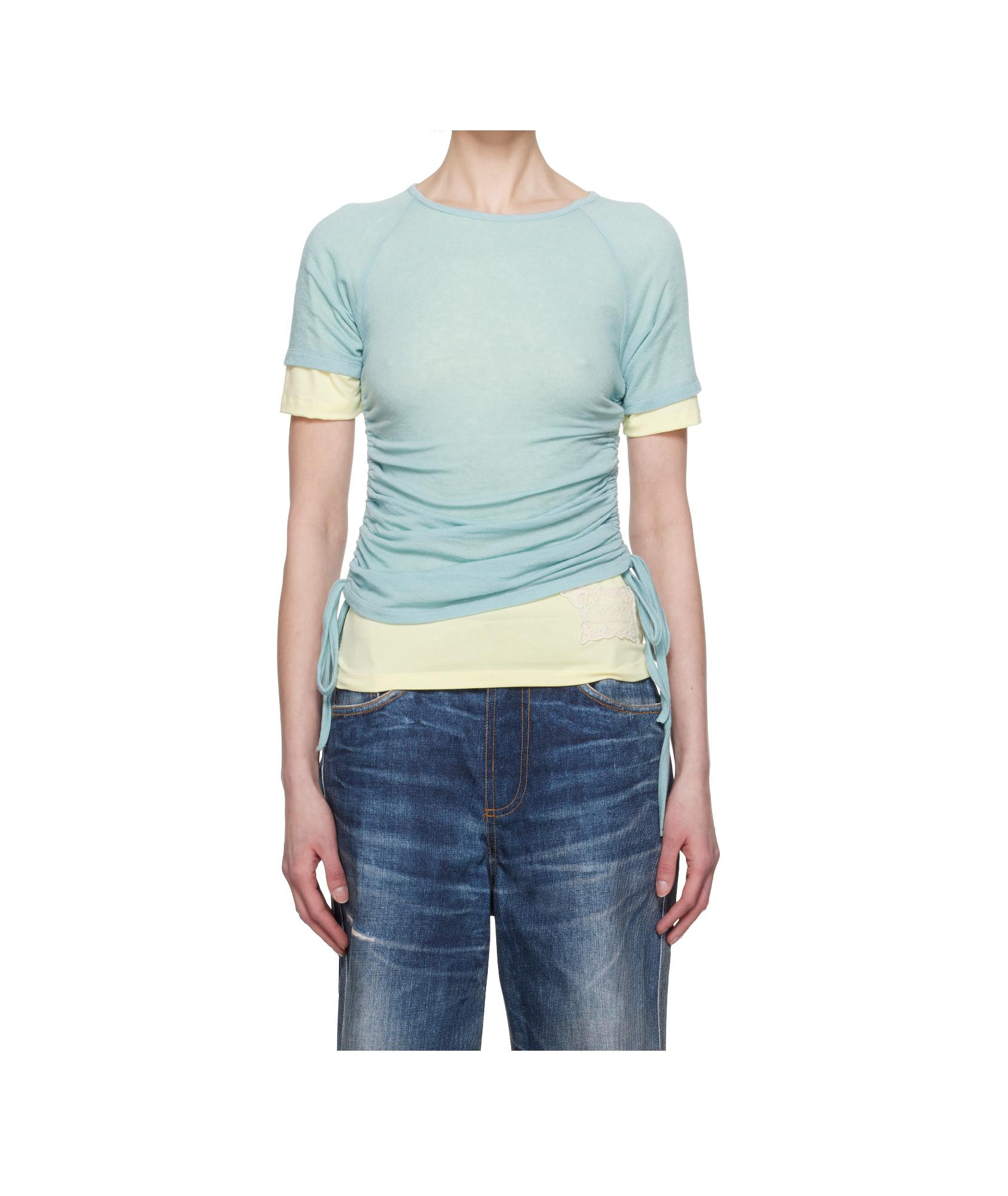 Tシャツ・カットソー ANDERSSON BELL CINDY STRING LAYRED 5JH962 Green Cindy String Layered T-Shirt by Andersson Bell on Sale