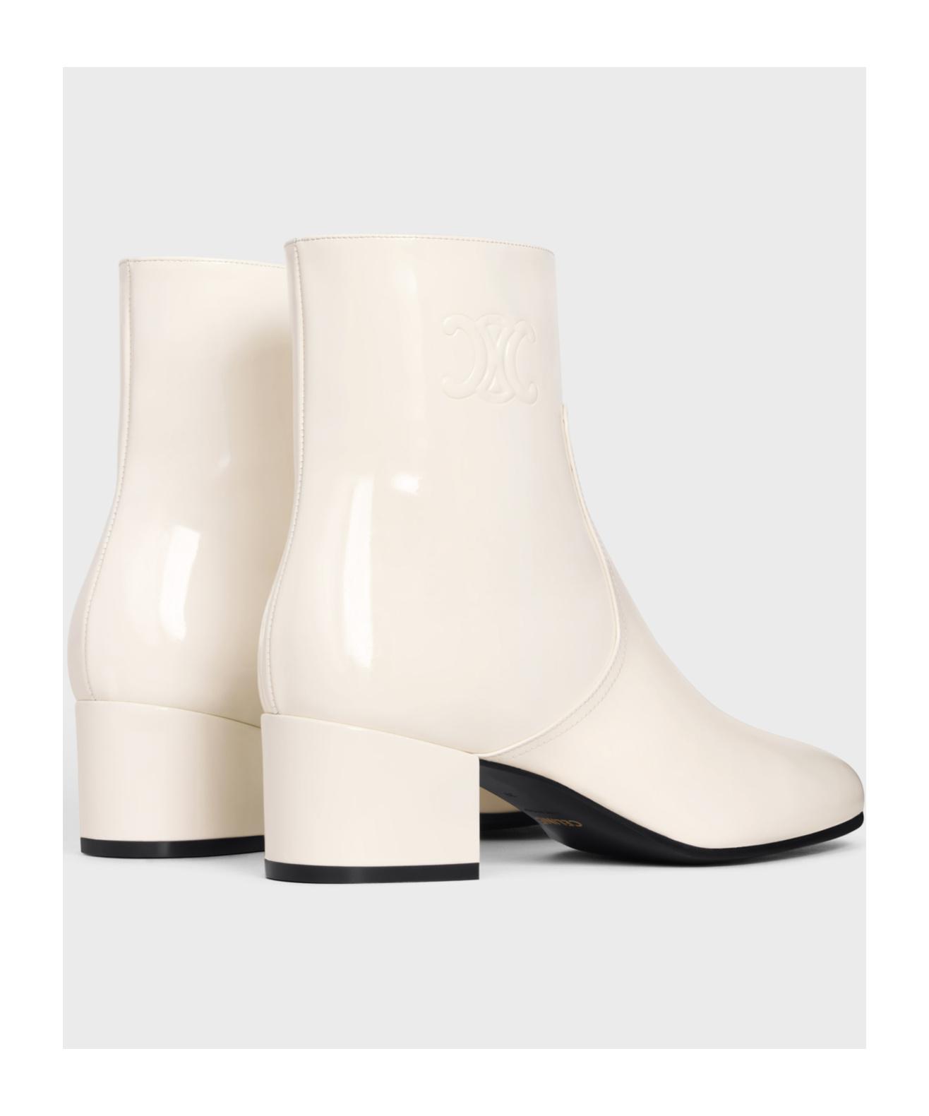 Celine Les Bottes Triomphe Zipped Boot in White Lyst