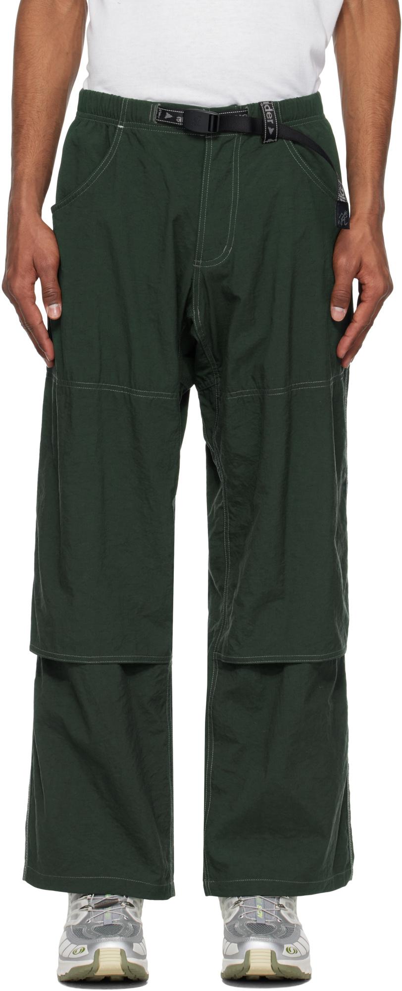 and wander X Gramicci Nylon Double Knee Pants in Green for Men