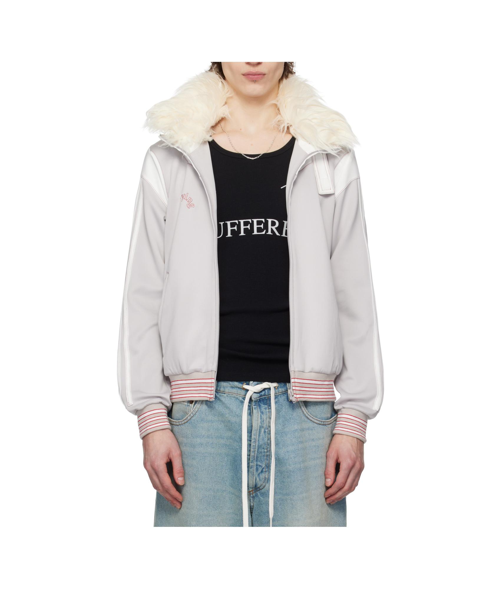 PRAYING Faux-Fur Track Jacket in Gray for Men | Lyst