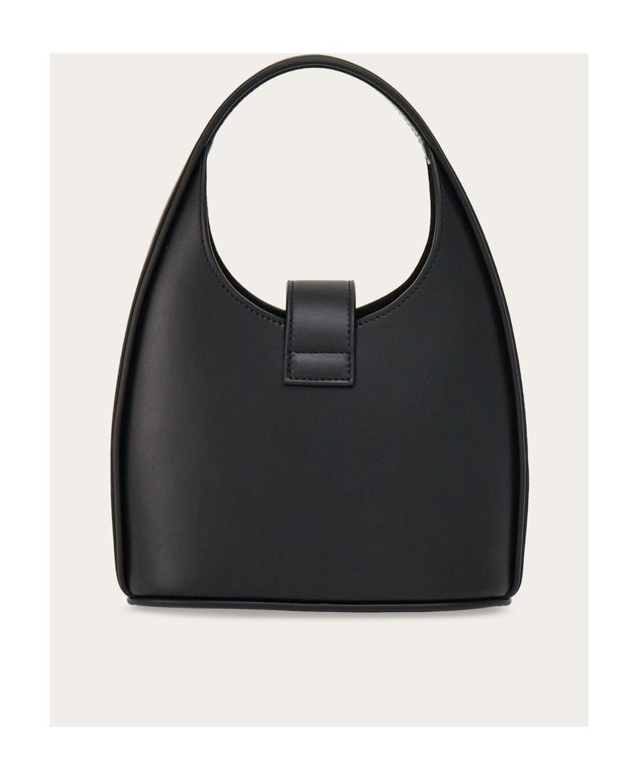 Ferragamo Leather Gancini Hobo Bag in Black | Lyst