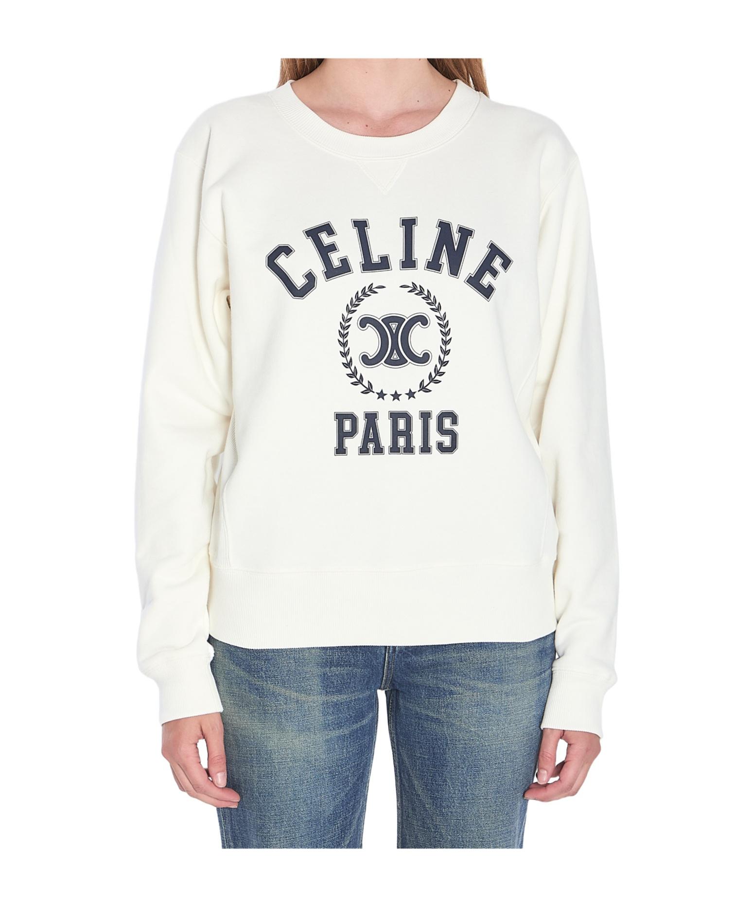 スウェット・トレーナー Celine Celine Paris Sweatshirt Buy CELINE Paris 16 Sweatshirt 'Navy/Off White' - 2Y09E649W