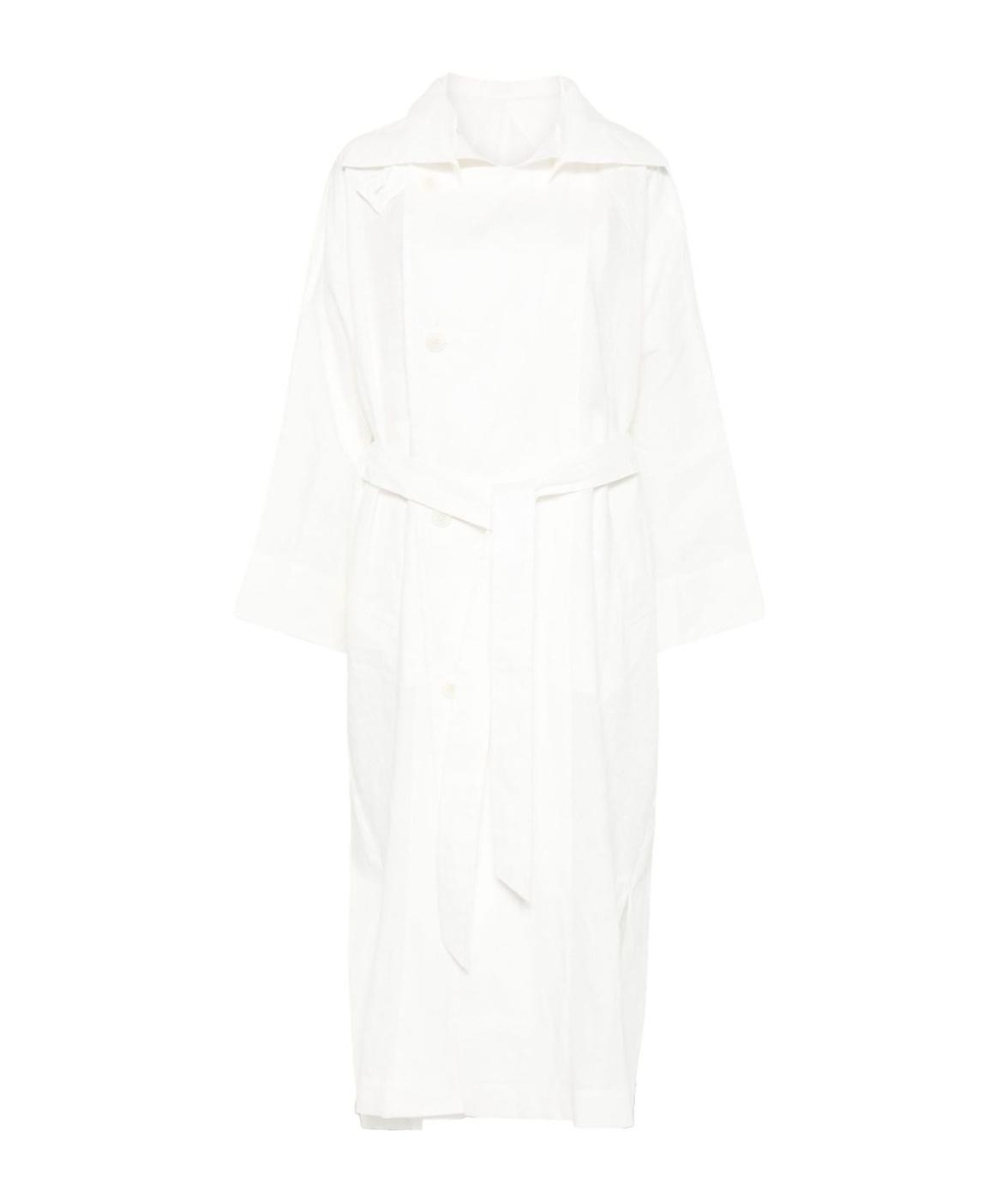 【送料&関税込】Issey Miyake Oversize White Trench Coat Issey Miyake Oversize White Trench Coat | italist