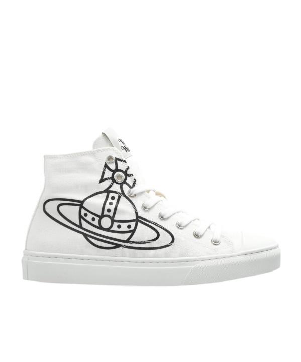 SALE【Vivienne Westwood】PLIMSOLL ハイトップ スニーカー Black Plimsoll High-Top Sneakers by Vivienne Westwood on Sale
