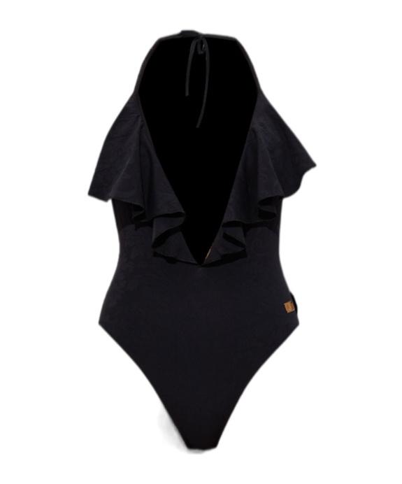 BALMAIN ロコ エンヘリッシュト ワンヒス 水着 BKBKL21100 651 Logo swimsuit in black - Balmain Kids | Mytheresa