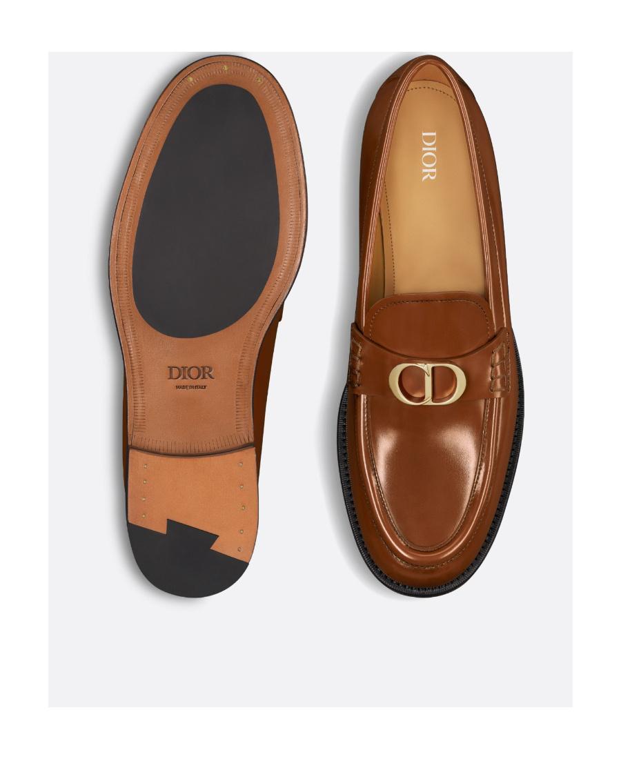 Dior Homme Logo Plaque Slip-On Loafers in Brown for Men | Lyst