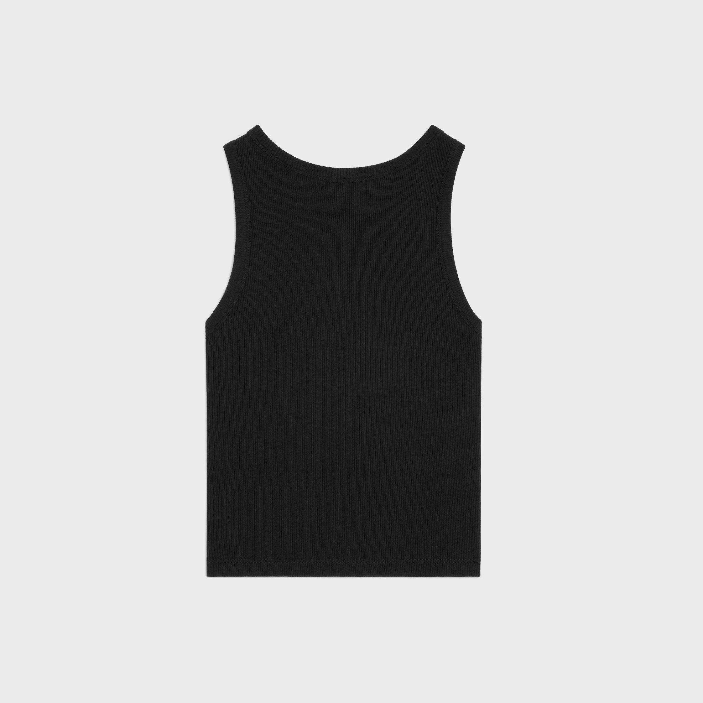 Celine Triomphe Tank Top in Black | Lyst