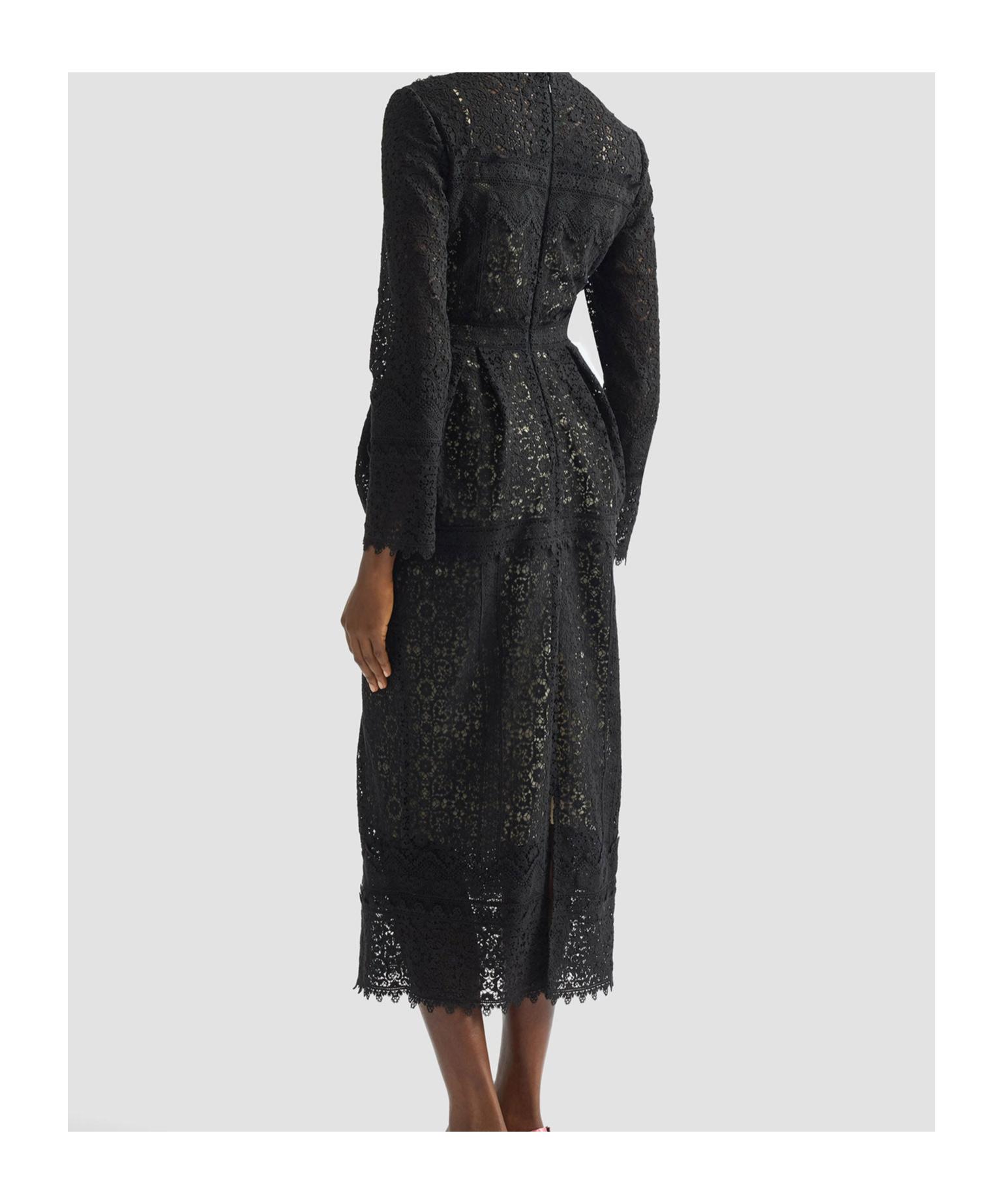 erdem black lace dress Erdem Black Lace and Silk Cocktail Dress