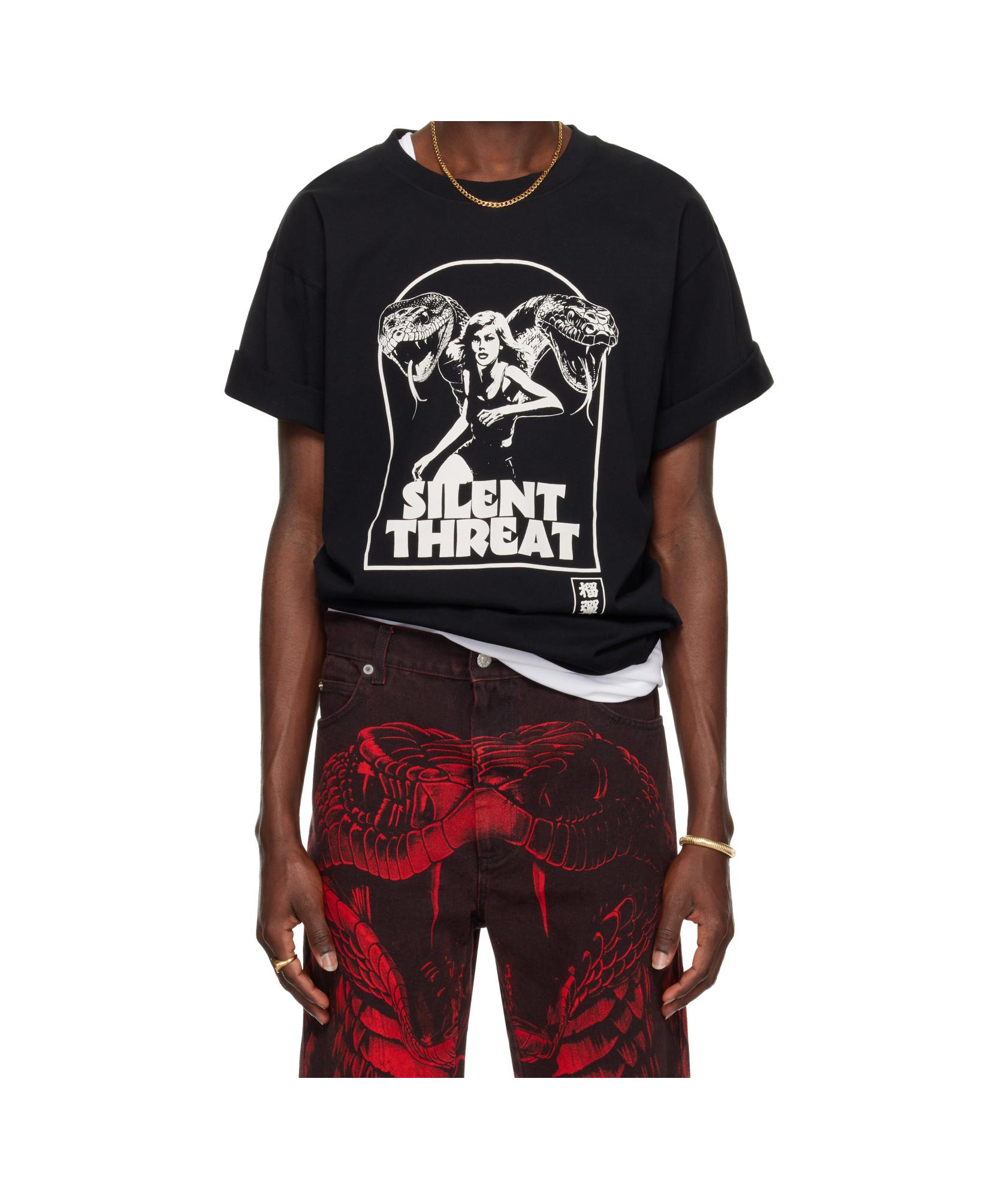 【関税込み】LU'U DAN ブラック Slubby Jersey Tシャツ Black Slubby Jersey T-shirt by LU'U DAN on Sale