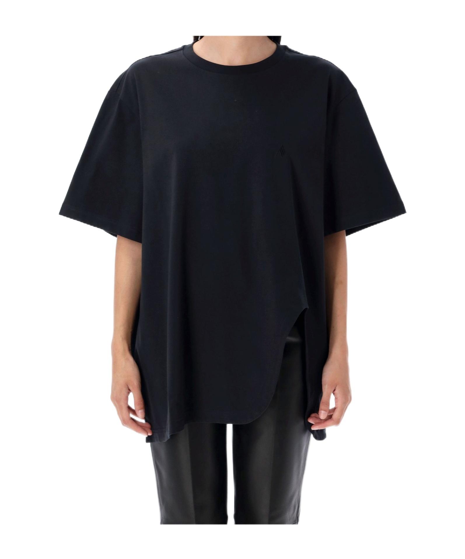 Tシャツ・カットソー THE ATTICO Woman T-Shirt Black 250WCN004J051 100 Black t-shirt for Women | THE ATTICO®