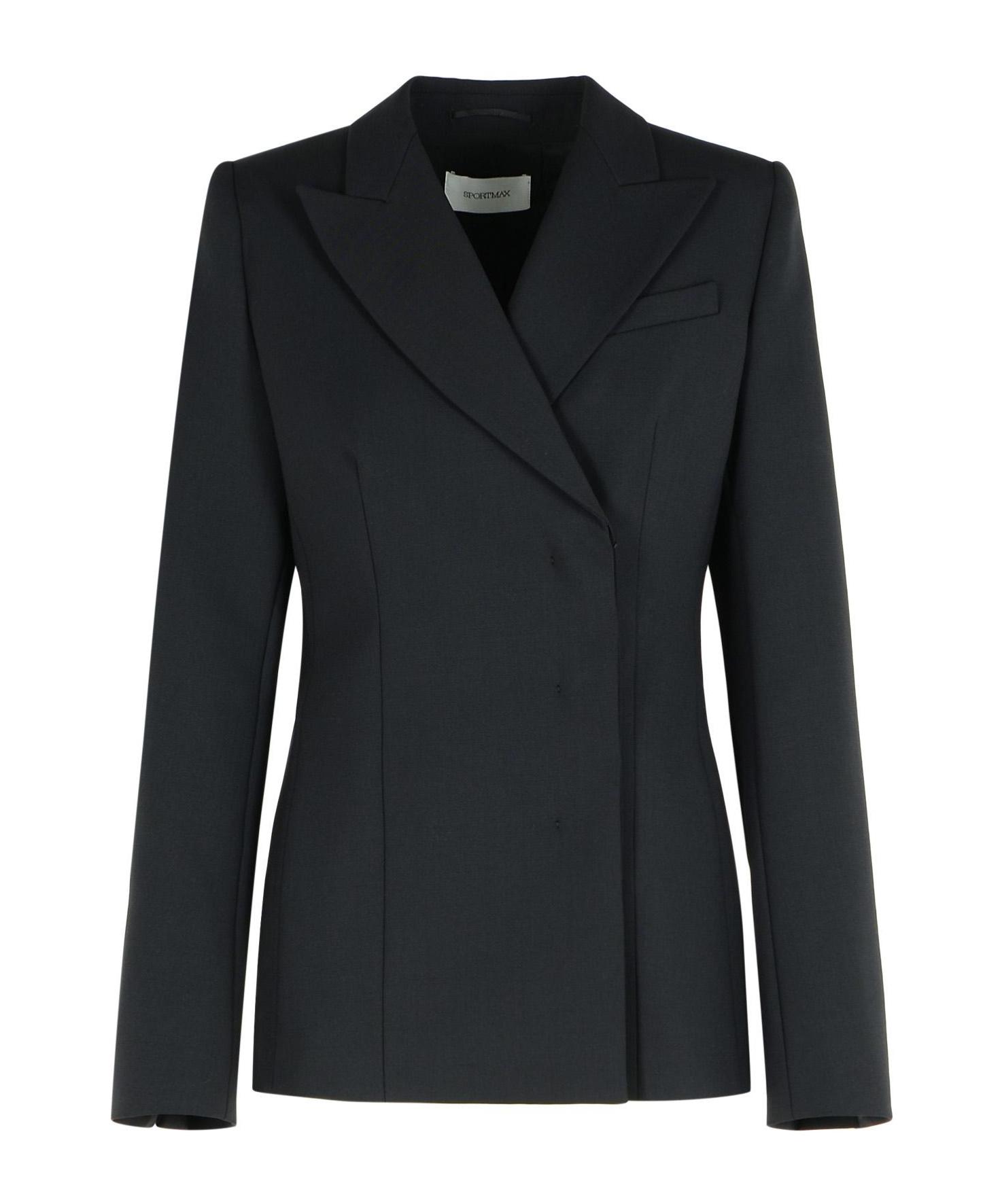 ジャケット SPORTMAX TAILORED COLLARLESS JACKET Sportmax Tailored Collarless Jacket In Black | ModeSens