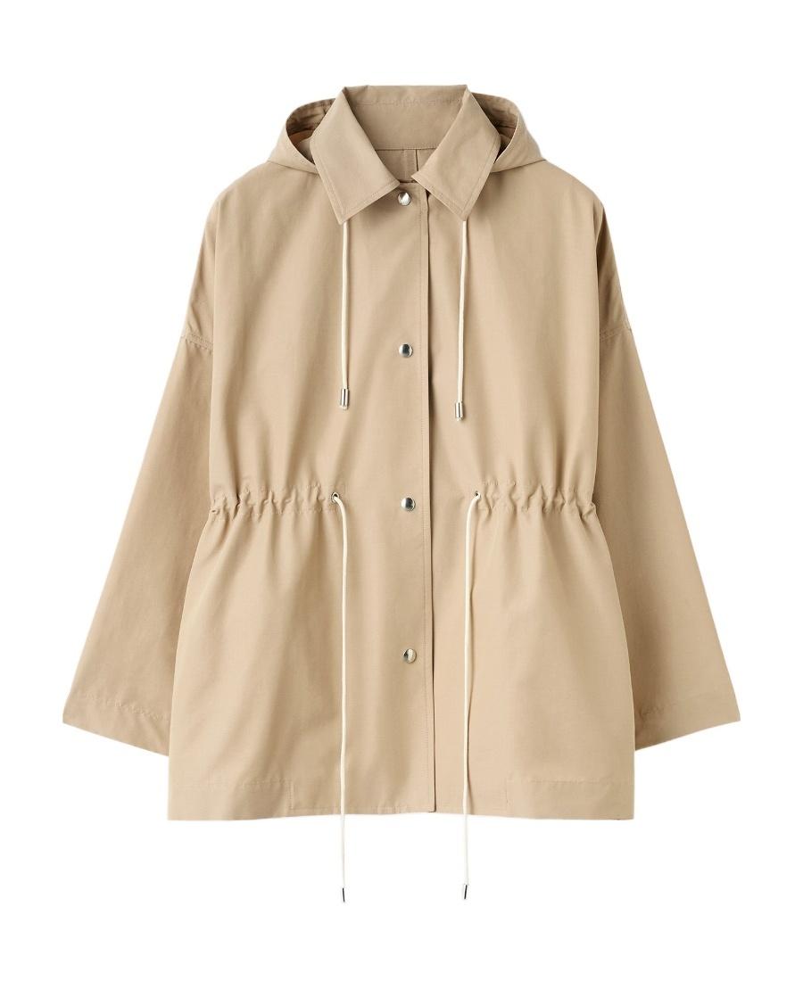 TOTEME Hooded Drawstring Parka in Natural | Lyst