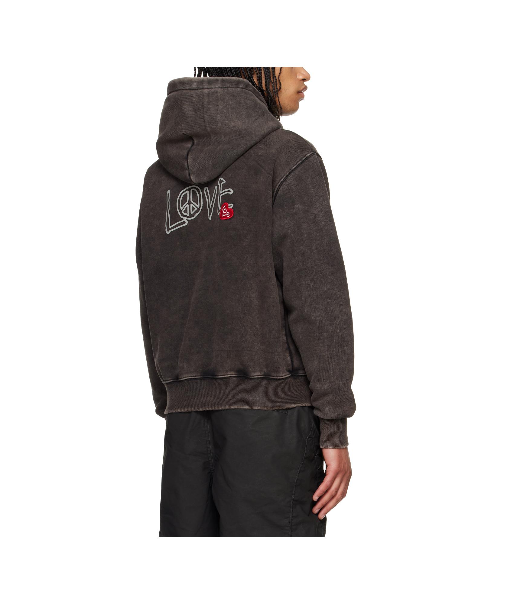 【ANDERSSON BELL】 UNISEX LOVE DYED HOODIE Andersson Bell Love' Dyed Hoodie In Black - 60% Off