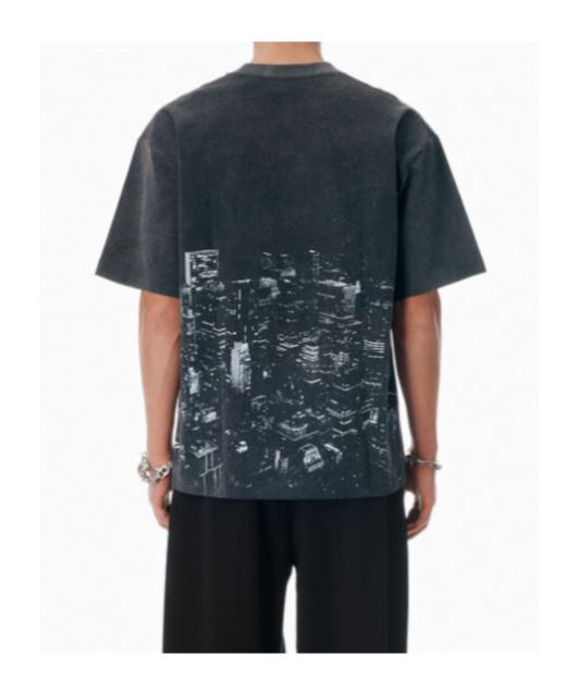 Alexander Wang New York Skyline Crystal-Rhinestone T-Shirt in