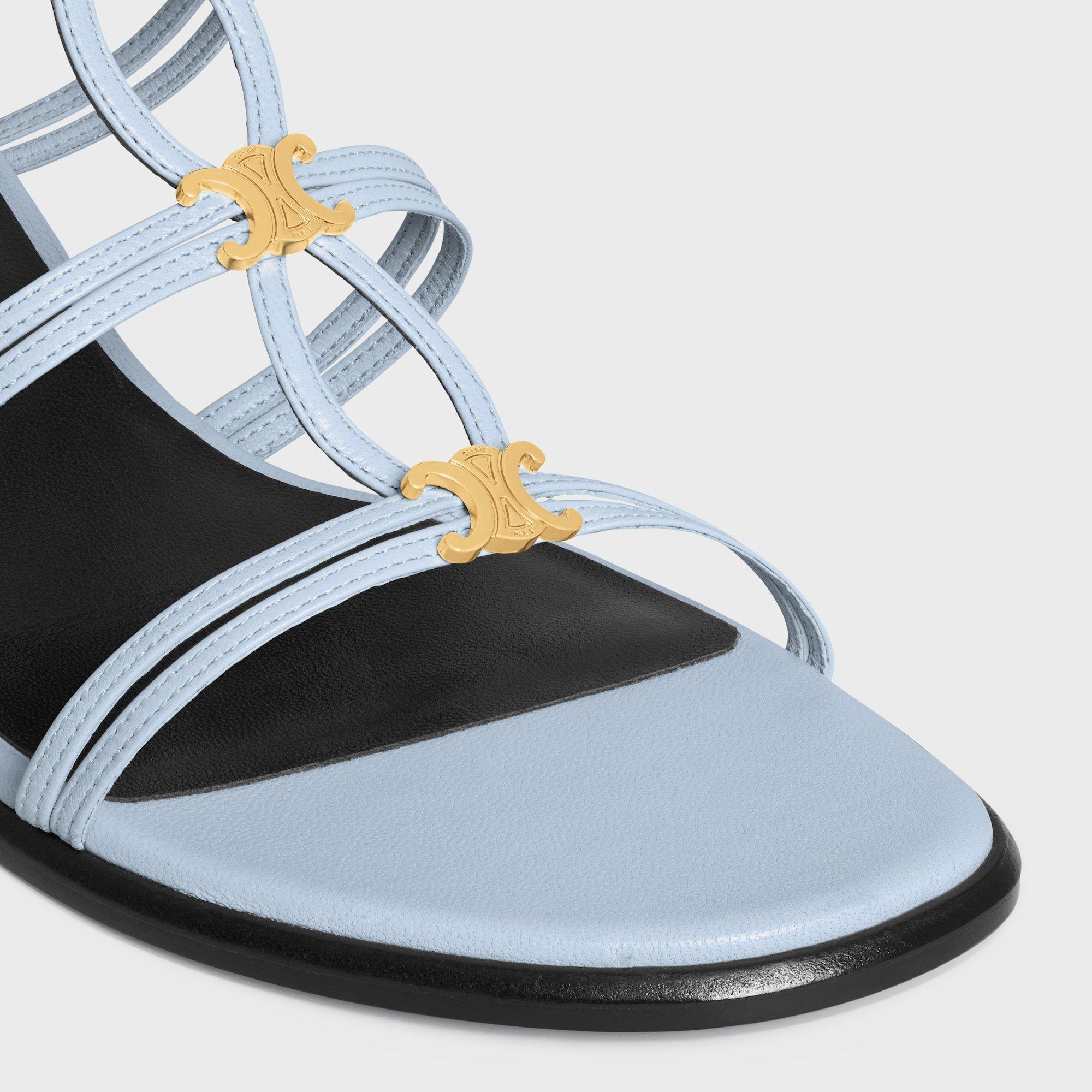 サンダル・ミュール CELINE CLEMENCE MULTI TRIOMPHE SANDAL IN LAMBSKIN Celine Clemence Multi Triomphe Lambskin Leather Sandals SZ
