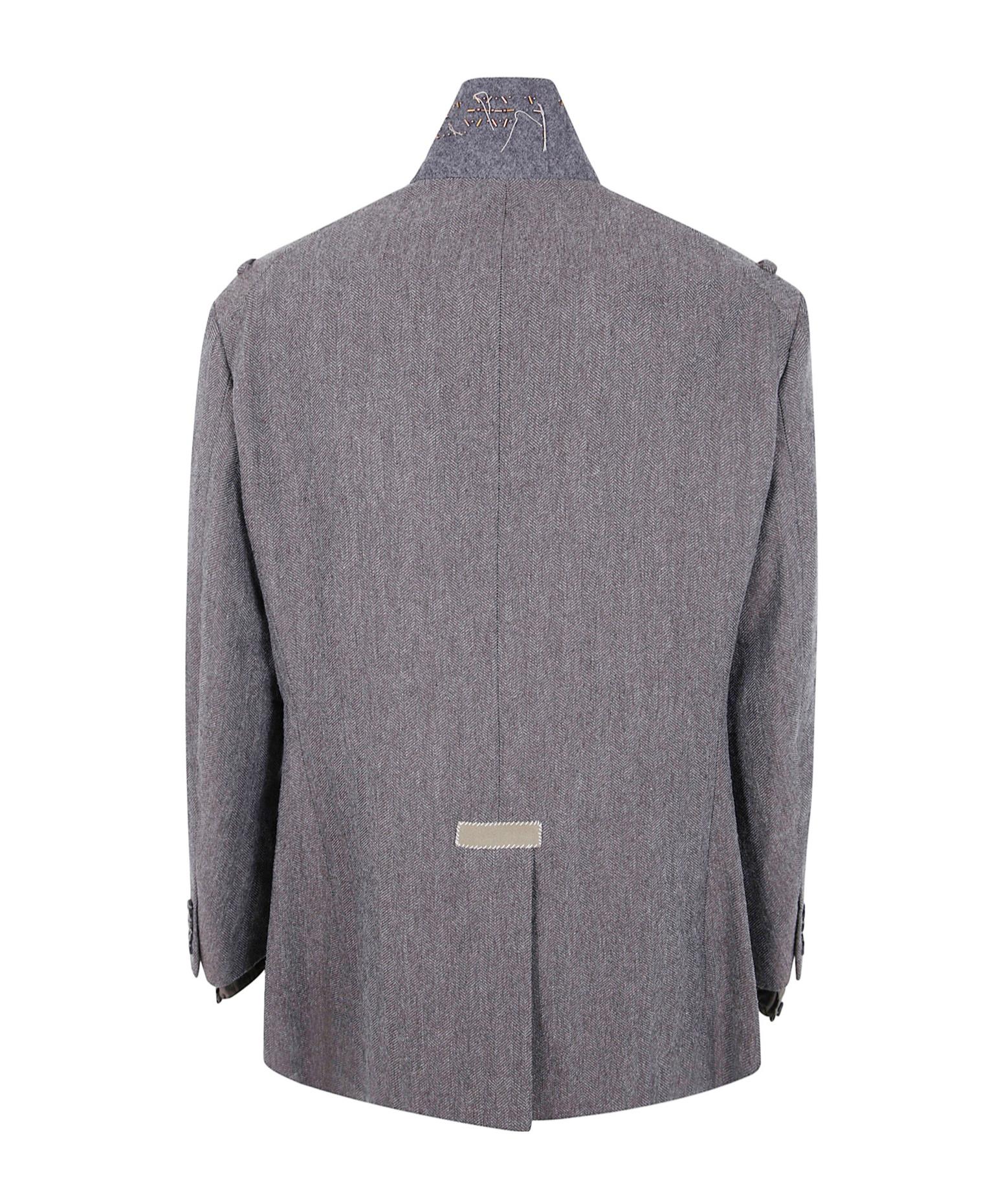 ジャケット・アウター kolor Layered design short coat Quilted Structure Short Jacket | Hazelnut Cropped Blazer