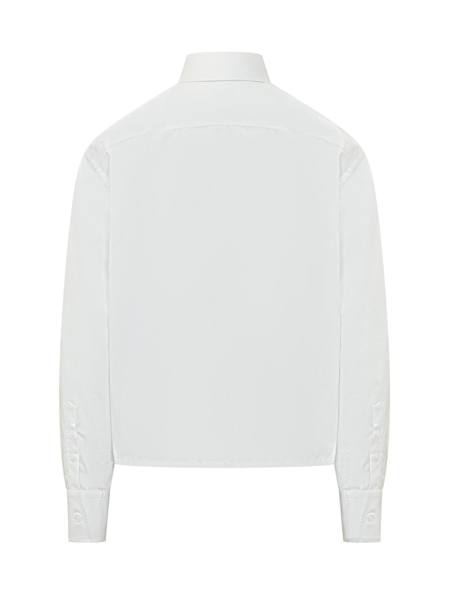 Off-White c/o Virgil Abloh Popeline Long-Sleeved Shirt in White | Lyst