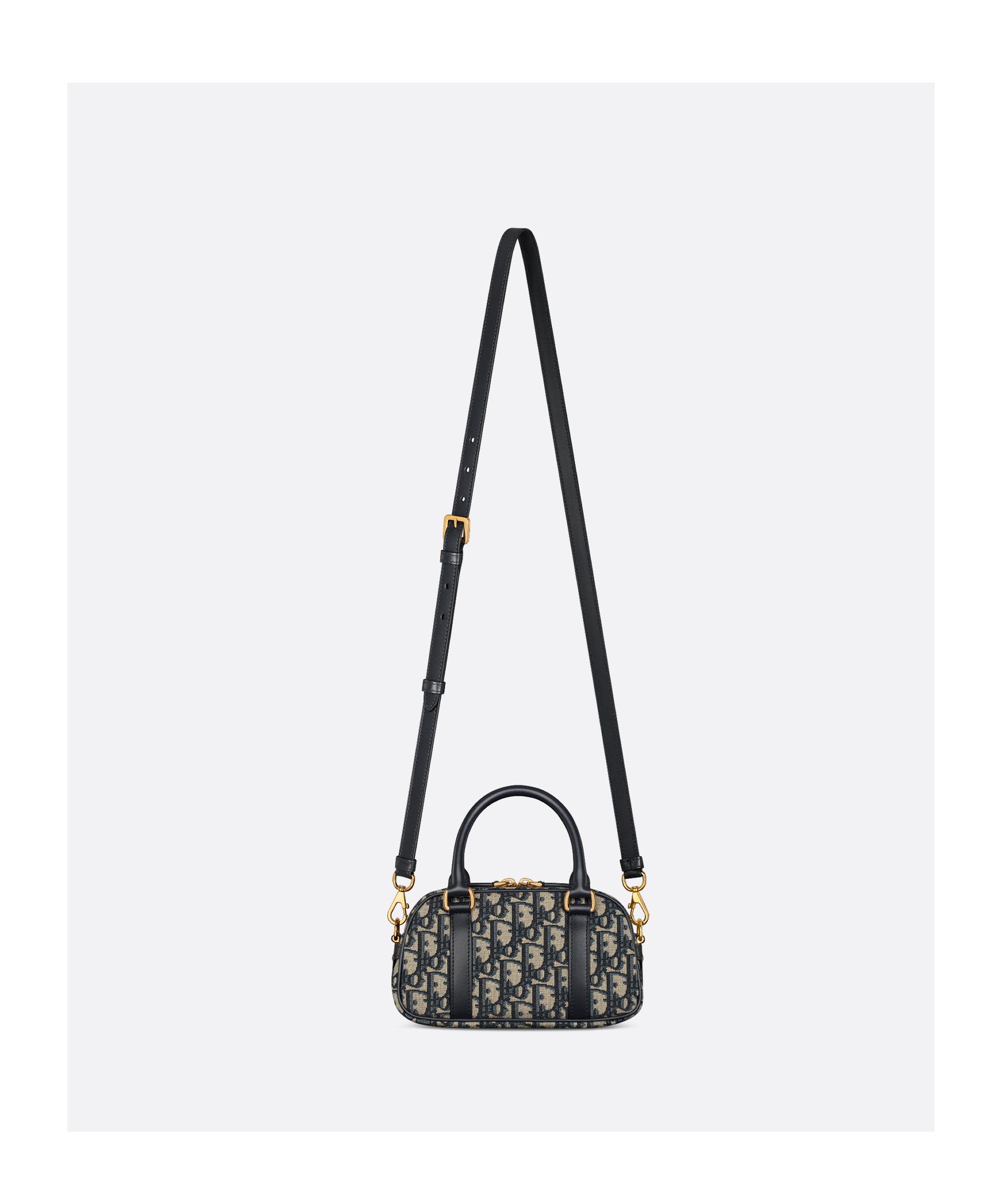 Dior☆D-Vibe イーストウエスト ナノバッグ D-Vibe East-West Nano Bag Black Flat Macrocannage Goatskin