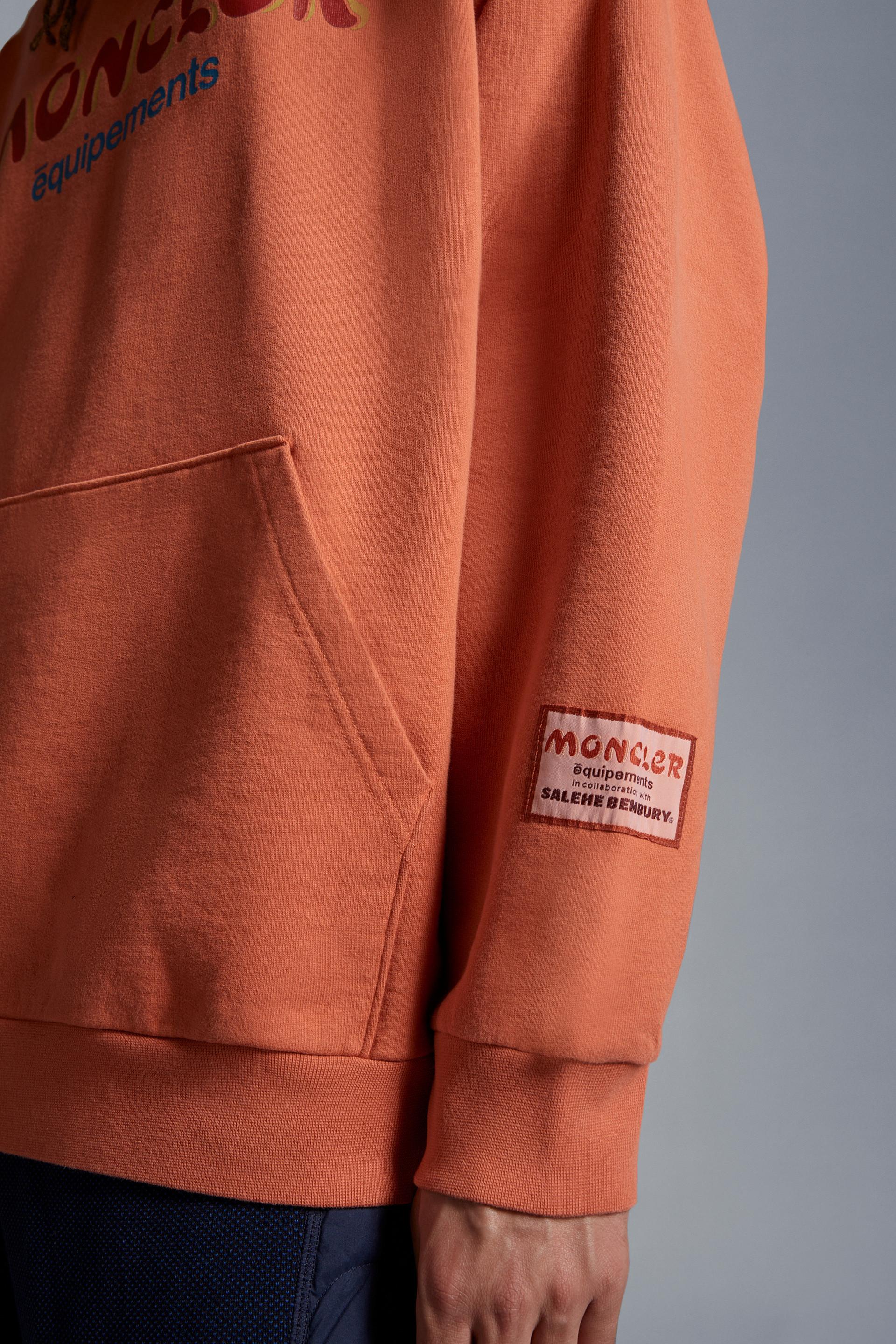 Moncler Logo Hoodie in Orange for Men | Lyst UK