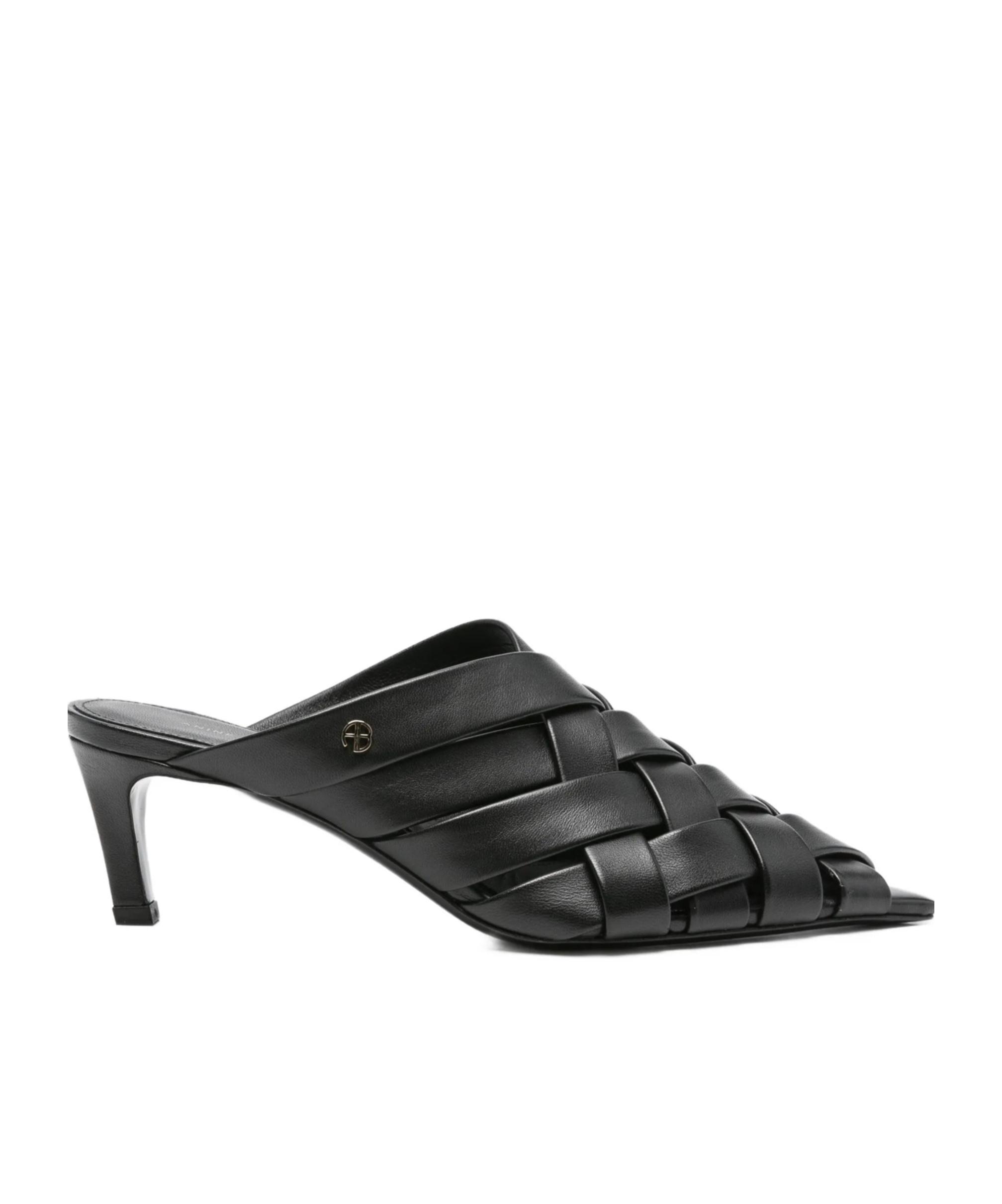 【関税込み】Eve Mules  Black Sandals - ANINE BING - Leather ANINE BING Eve Mules | Black | FARFETCH