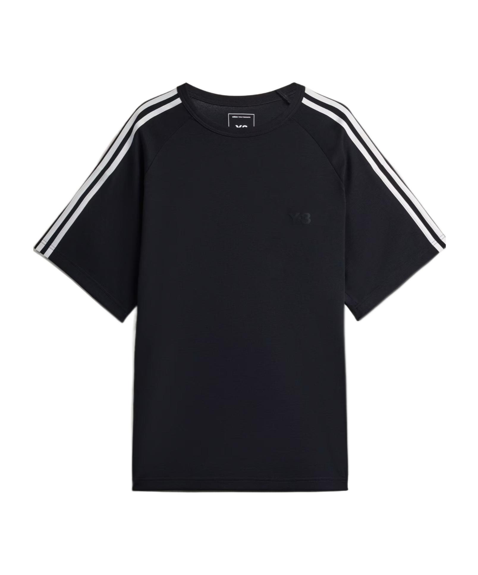 Y-3|SHORT-SLEEVED ROUND NECK T-SHIRTS (Stripe Logo T-sh Y-3 3-Stripes Short Sleeve Tee for Men - Up to 53% off | Lyst
