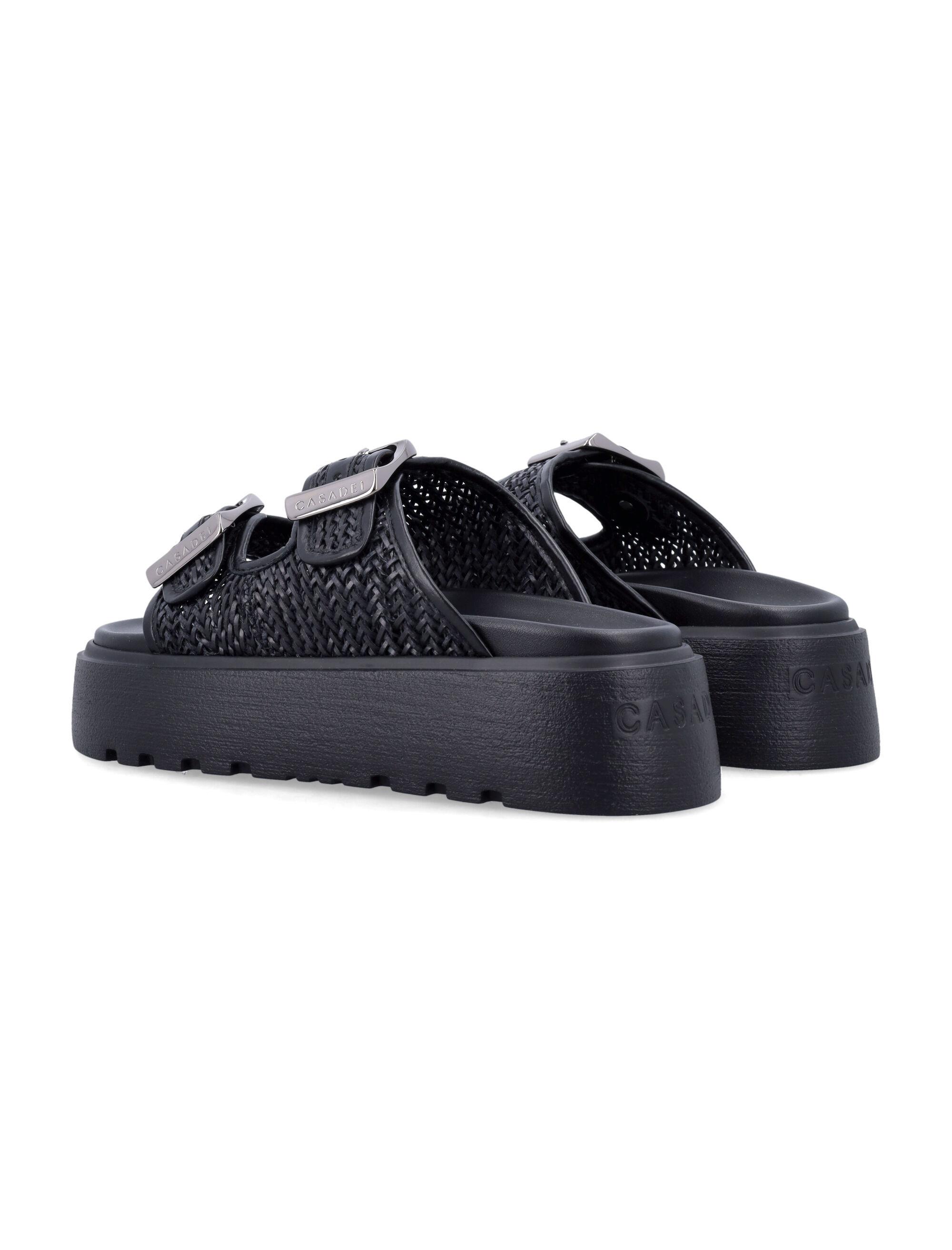 シューズ・サンダルその他 CASADEI Woman Flat sandals Black 1M422J0101C2660 9000 Flat sandal Nero Casadei - Le Follie Shop