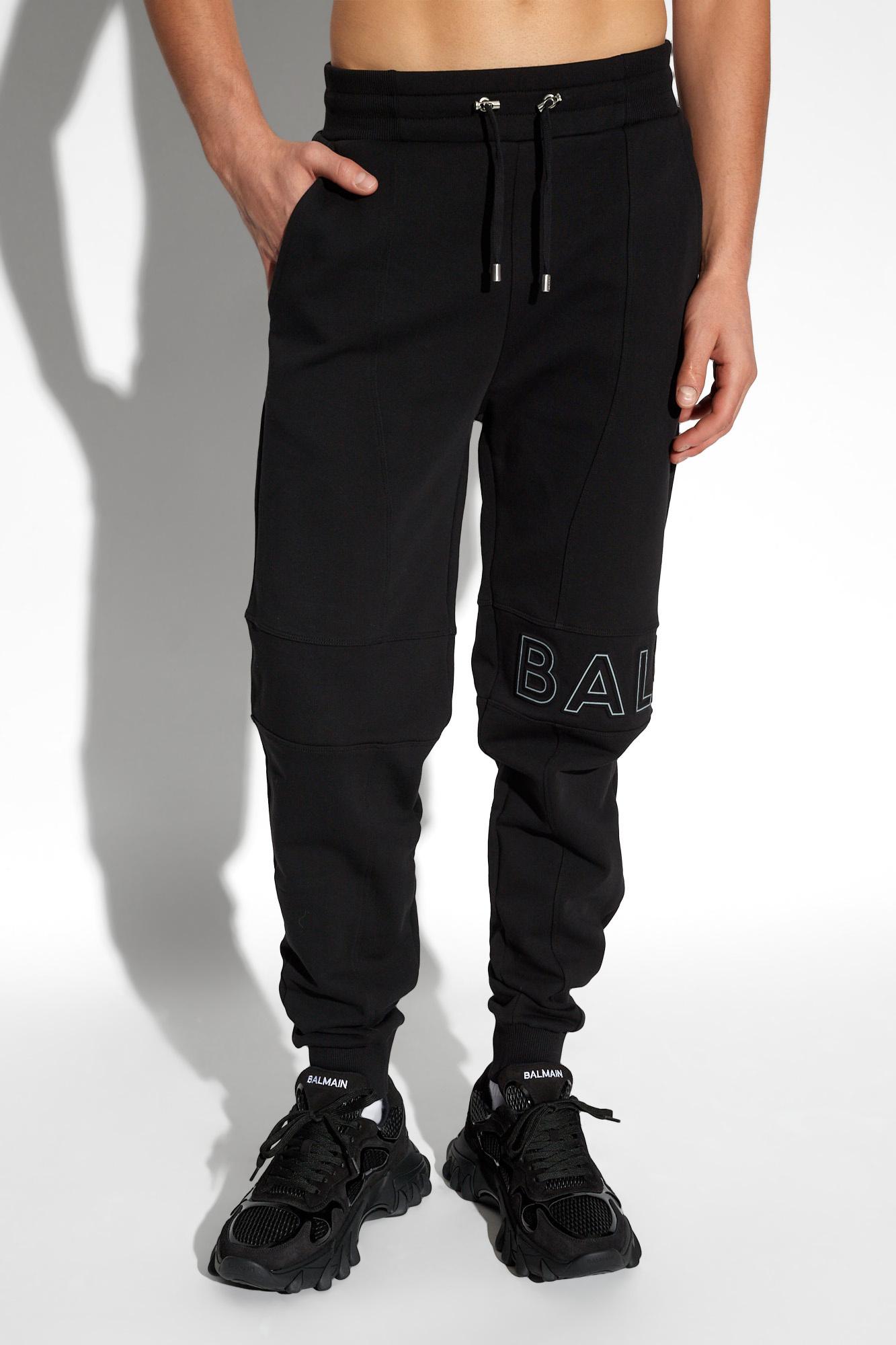 パンツ Balmain Jogging Pants Men's luxury jogging pants - Black jogging pants with silver