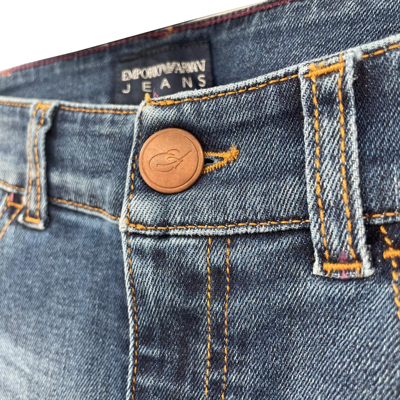 Armani Jeans Zipper Button Denim Pants in Blue | Lyst