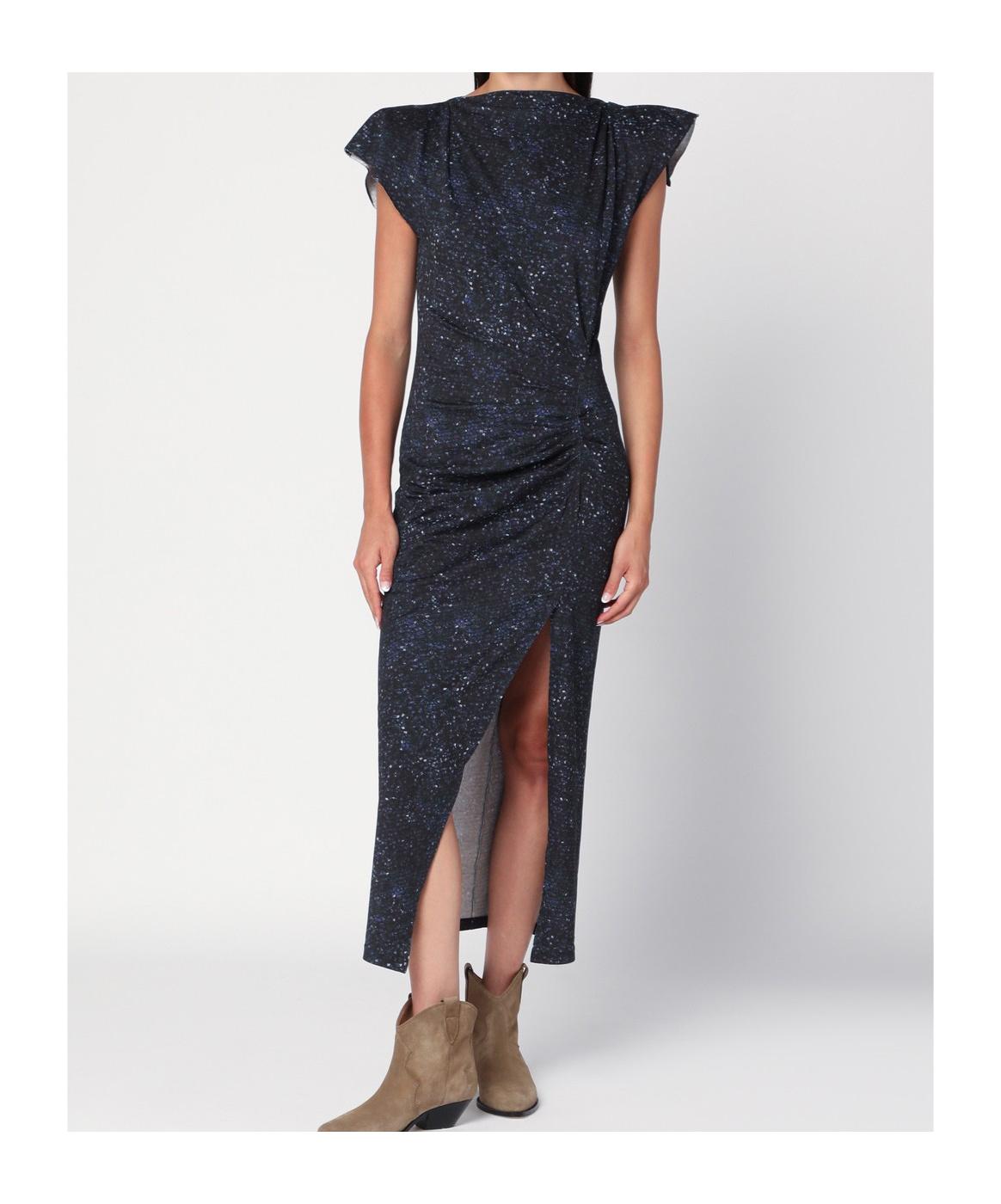 ワンピース Isabel Marant Mid-Length Dress With Midnight Blue Print Blue Isabel Marant Dresses for Women | Lyst
