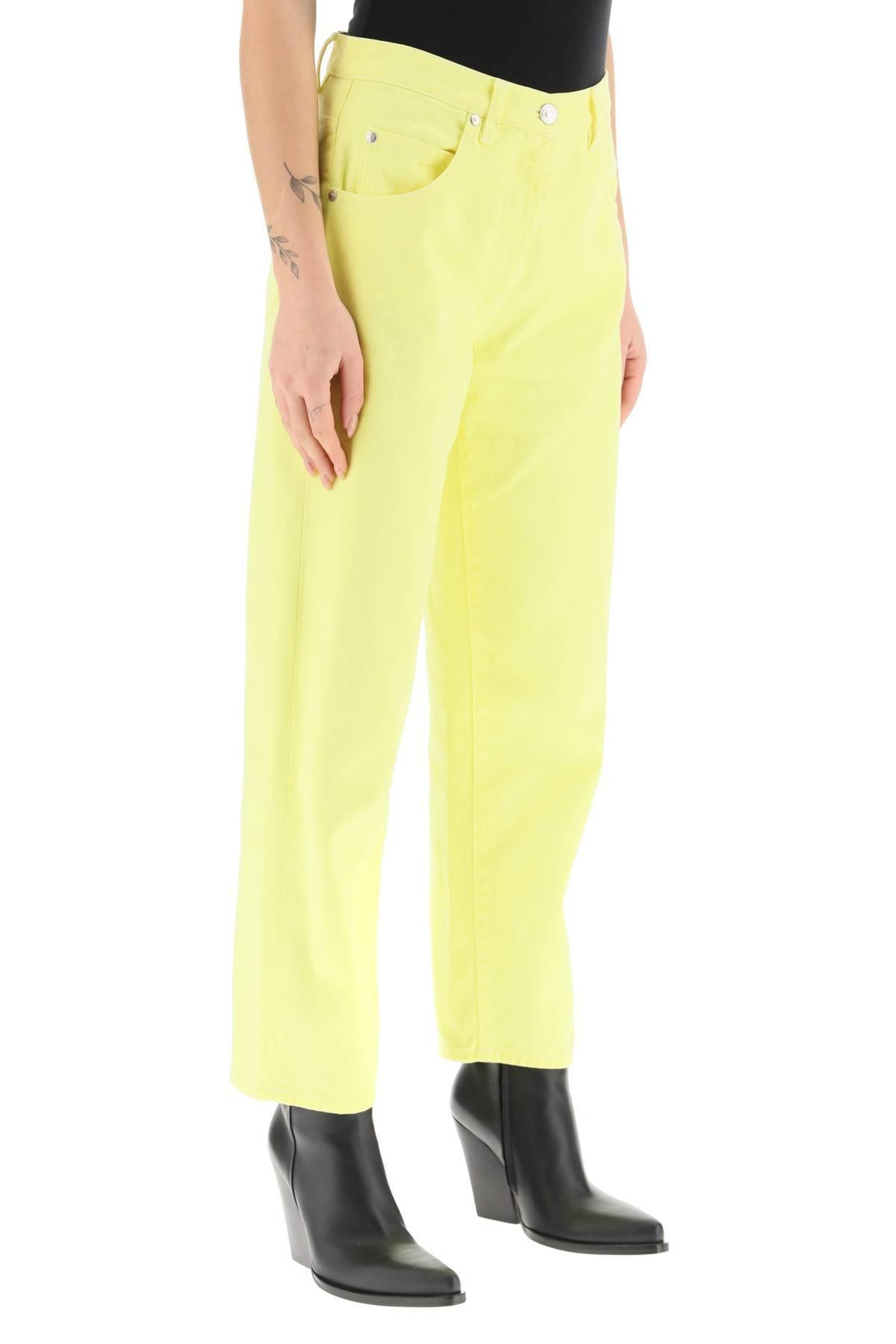 パンツ MSGM Women Straight Pants 3441MDB10 YELLOW Yellow MSGM Jeans for Women | Lyst
