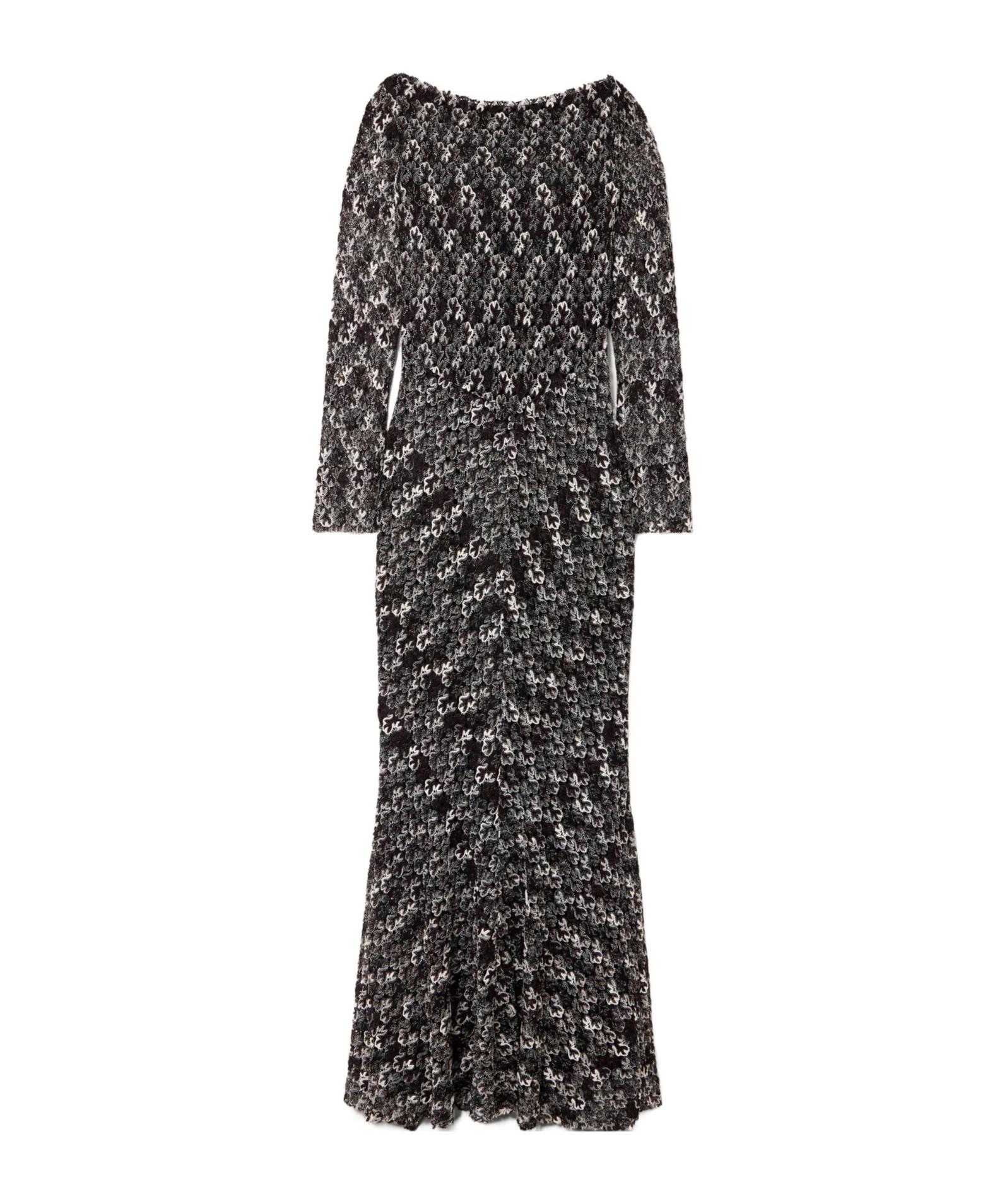 chinese dress ladies METALLIC STRIPED CROCHET-KNIT HALTERNECK MAXI DRESS – Rent UR Wardrobe