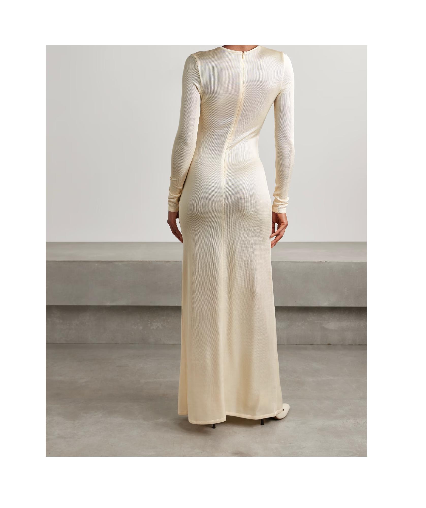 tove luella gathered stretch knit maxi dress luella gathered stretch-knit maxi dress cream