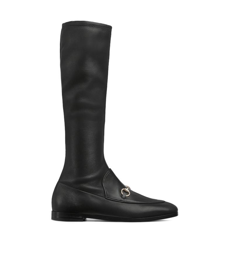 ミドルブーツ GUCCI Women Boots 827860AADP3 1000 BLACK 2024 Gucci Women Hardware ￼Riding Boots Tall Zipped Black
