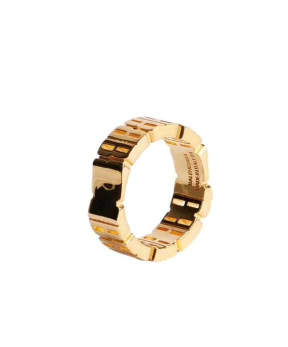 Balenciaga Logo Band Ring in Metallic | Lyst