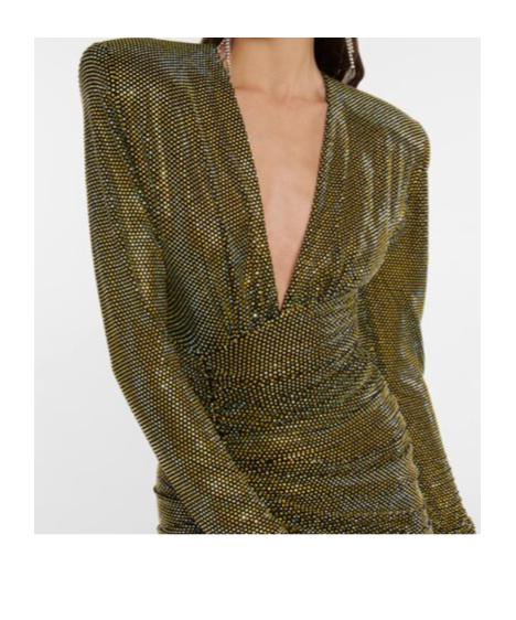 zara green striped dress BELTED MIDI - / Blue formal evening dress main image 0