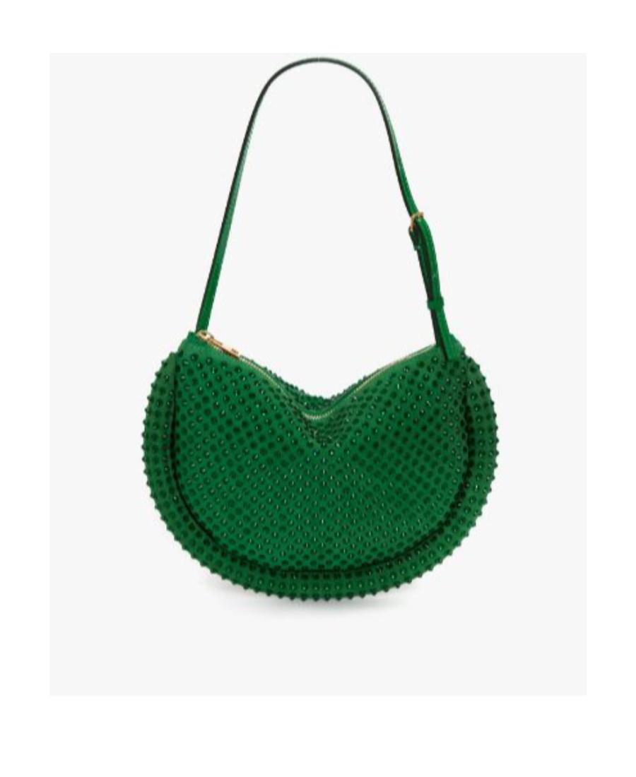 トートバッグ JW ANDERSON Green Suede Bumper-Moon Shoulder Bag JW Anderson Jw Anderson Bumper Moon Embellished Shoulder Bag