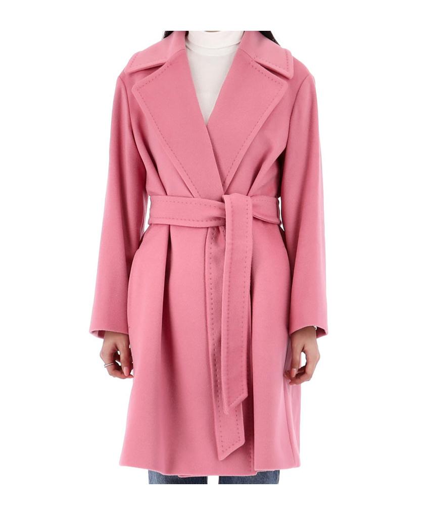 strapless open back dress 00s Blush Pink Satin Dress Coat – Cha Cha Linda Vintage main image 1
