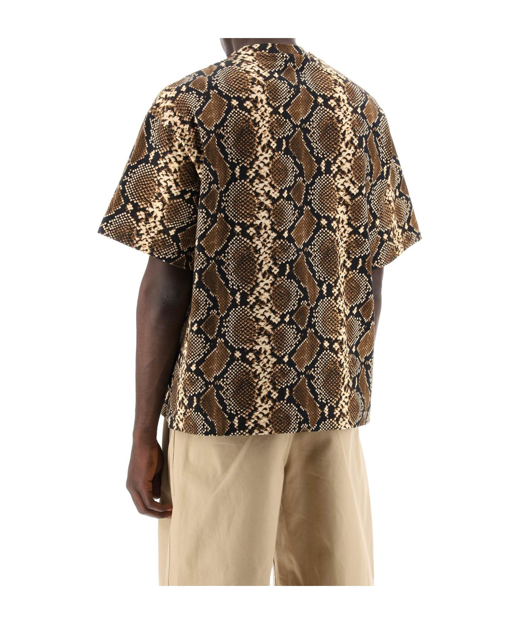 Jil Sander T Shirt With Animal Pattern in Black for Men | Lyst